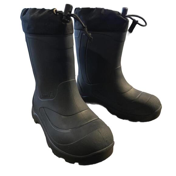 Kamik Kids Waterproof Winter Gear Snow Boots - Size 1 (Black) - Picture 2 of 7